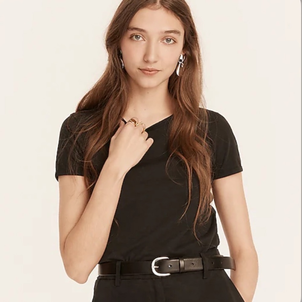 NWT‎ J. Crew '90s Cropped Organic Slub Cotton T-Shirt